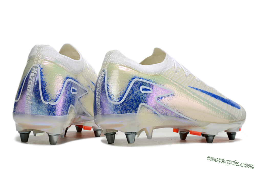 Nike Air Zoom Mercurial Vapor 16 Elite SG Low-Tops Football Boots - Beige/Blue/White 6