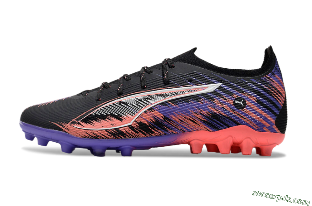 Puma Ultra 5 Ultimate FG Low-Tops Football Boots - Black/Red/Purple 2