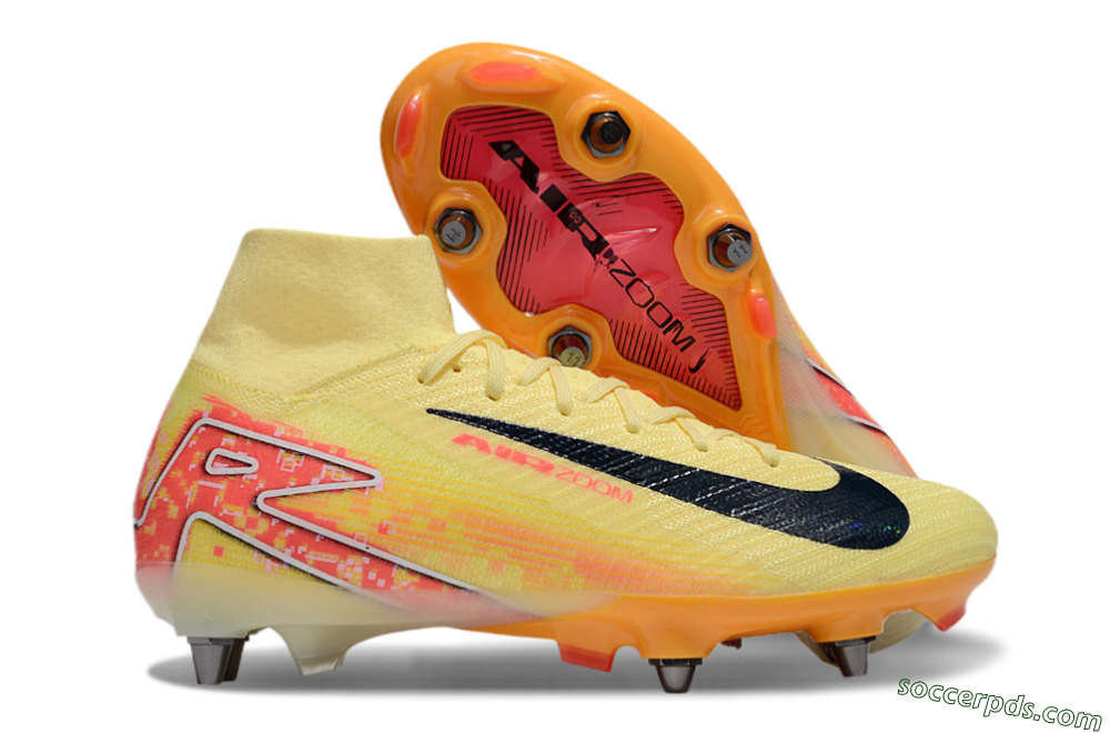 Nike Air Zoom Mercurial Superfly 10 Elite SG High-Tops Football Boots - Yellow/Black/Red 1