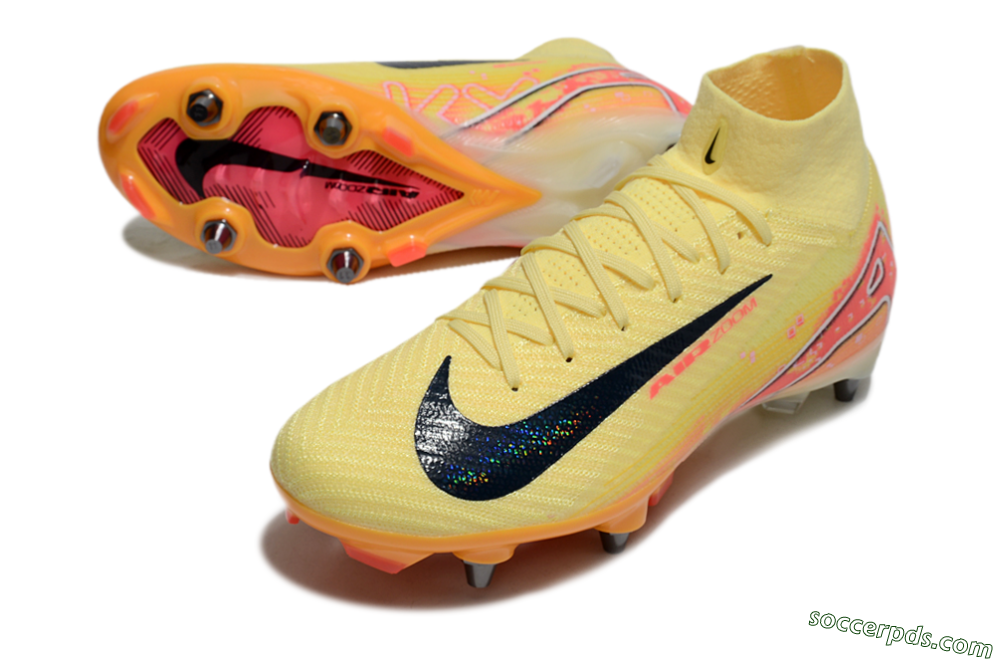 Nike Air Zoom Mercurial Superfly 10 Elite SG High-Tops Football Boots - Yellow/Black/Red 3