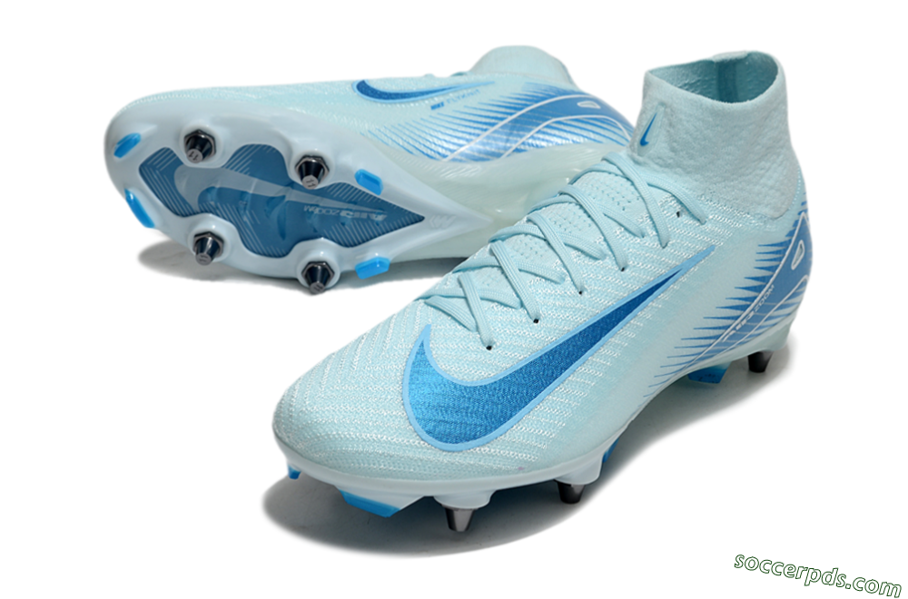Nike Air Zoom Mercurial Superfly 10 Elite SG High-Tops Football Boots - Jade/Blue/White 3