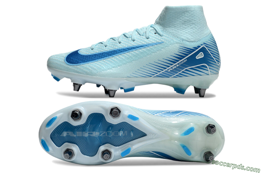 Nike Air Zoom Mercurial Superfly 10 Elite SG High-Tops Football Boots - Jade/Blue/White 0