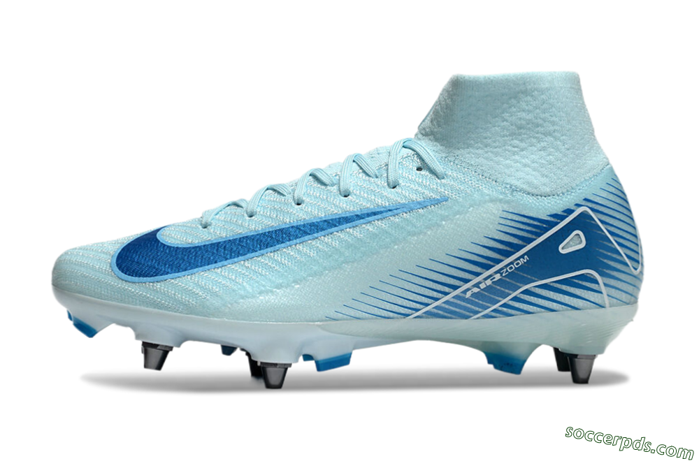 Nike Air Zoom Mercurial Superfly 10 Elite SG High-Tops Football Boots - Jade/Blue/White 2