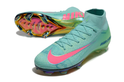 Nike Air Zoom Mercurial Superfly 10 Elite FG High-Tops Football Boots - Jade/Pink/Gold