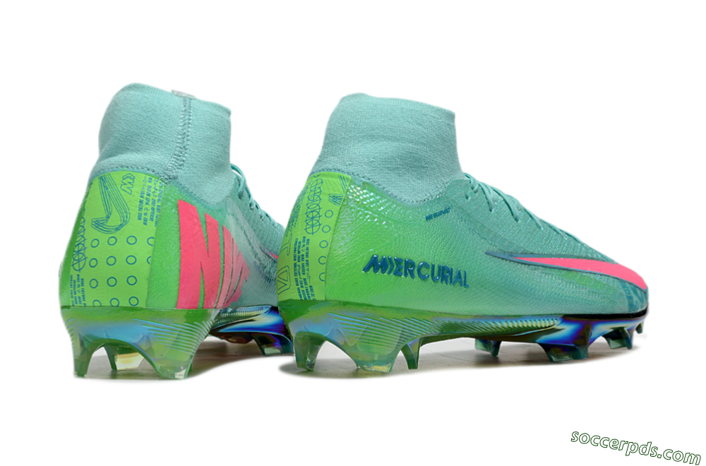Nike Air Zoom Mercurial Superfly 10 Elite FG High-Tops Football Boots - Jade/Pink/Gold 6