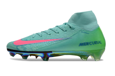 Nike Air Zoom Mercurial Superfly 10 Elite FG High-Tops Football Boots - Jade/Pink/Gold