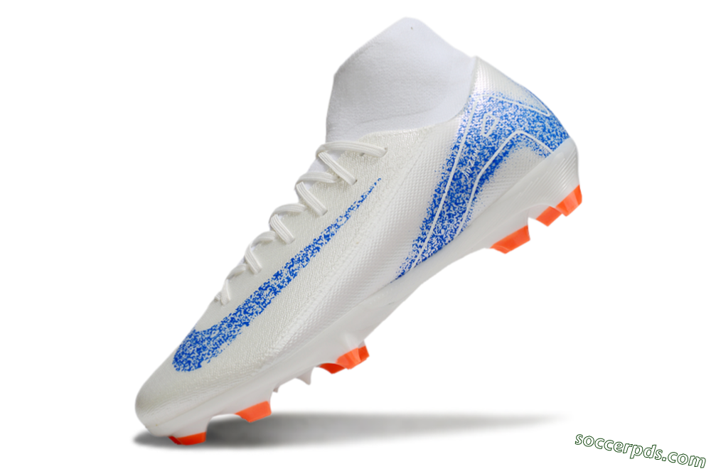 Nike Air Zoom Mercurial Superfly 10 Academy FG High-Tops Football Boots - Beige/Blue/White 5