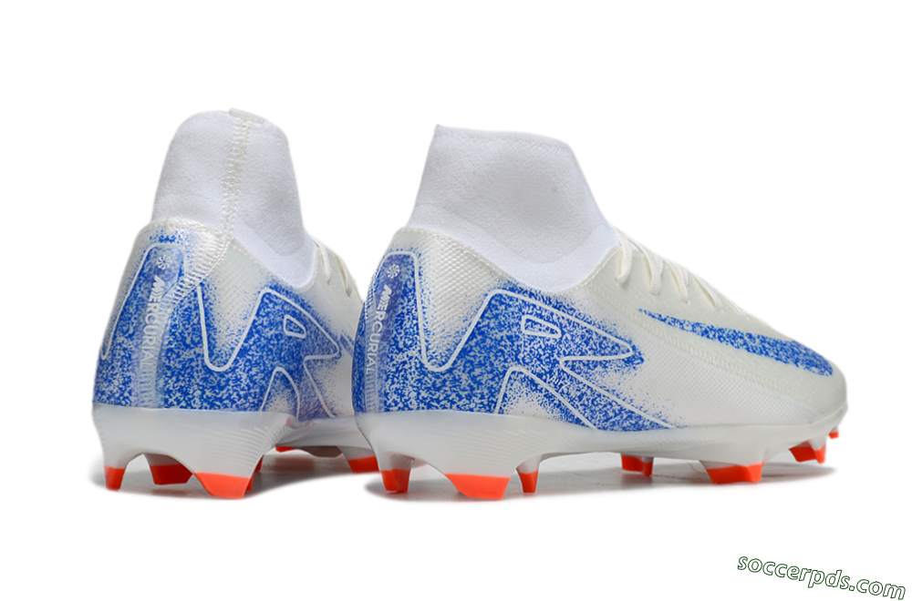 Nike Air Zoom Mercurial Superfly 10 Academy FG High-Tops Football Boots - Beige/Blue/White 6
