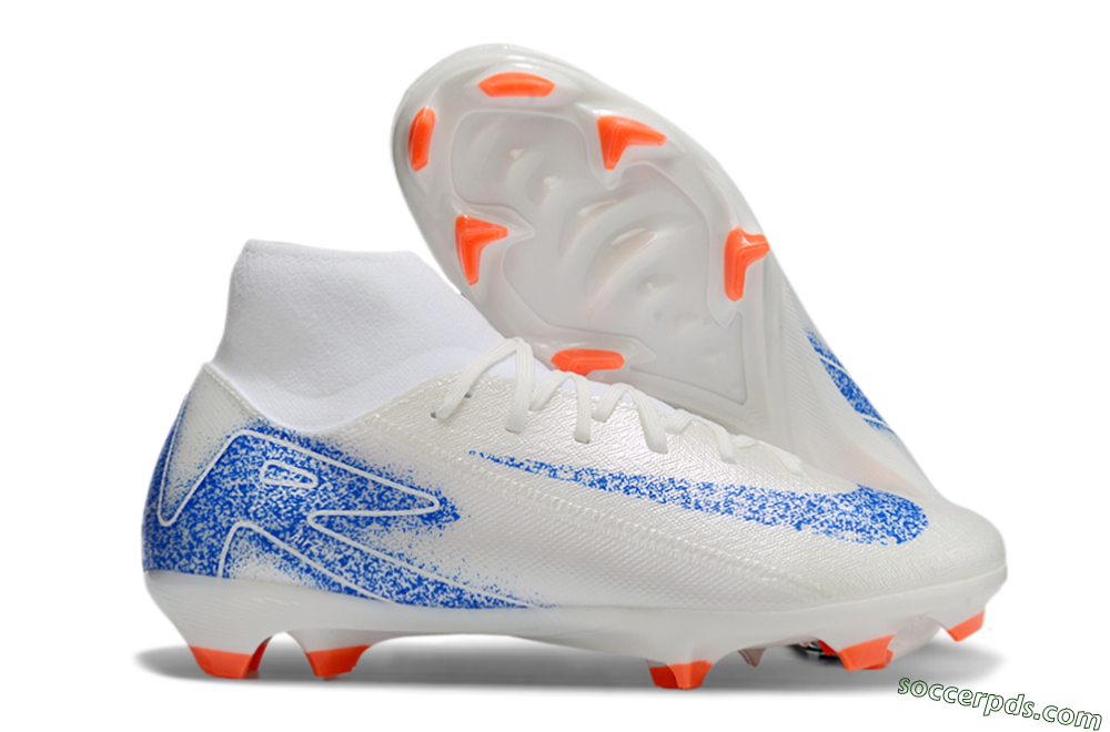 Nike Air Zoom Mercurial Superfly 10 Academy FG High-Tops Football Boots - Beige/Blue/White 1