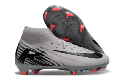 Nike Air Zoom Mercurial Superfly 10 Academy FG High-Tops Football Boots - Grey/Black/Red