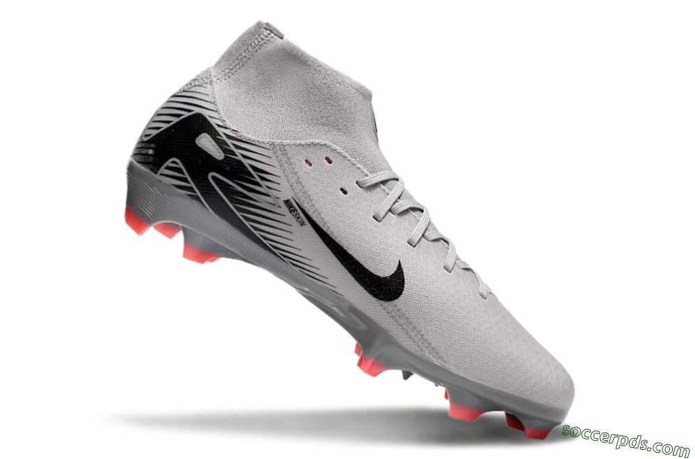 Nike Air Zoom Mercurial Superfly 10 Academy FG High-Tops Football Boots - Grey/Black/Red 4