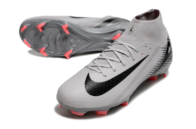 Nike Air Zoom Mercurial Superfly 10 Academy FG High-Tops Football Boots - Grey/Black/Red