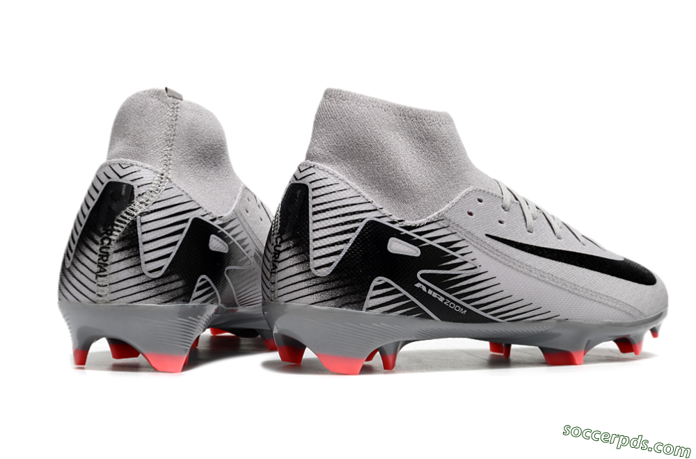 Nike Air Zoom Mercurial Superfly 10 Academy FG High-Tops Football Boots - Grey/Black/Red 6