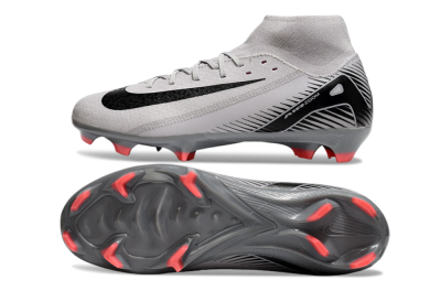 Nike Air Zoom Mercurial Superfly 10 Academy FG High-Tops Football Boots - Grey/Black/Red