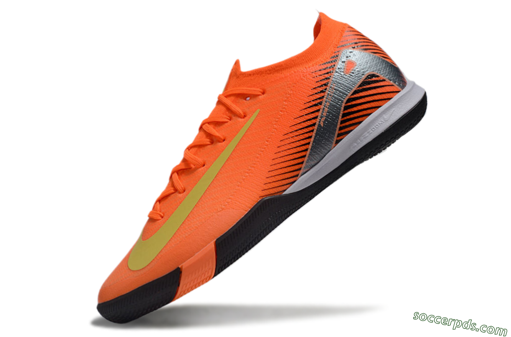 Nike Air Zoom Mercurial Vapor 16 Elite IC Low-Tops Football Shoes - Orange/Yellow/Silver 5