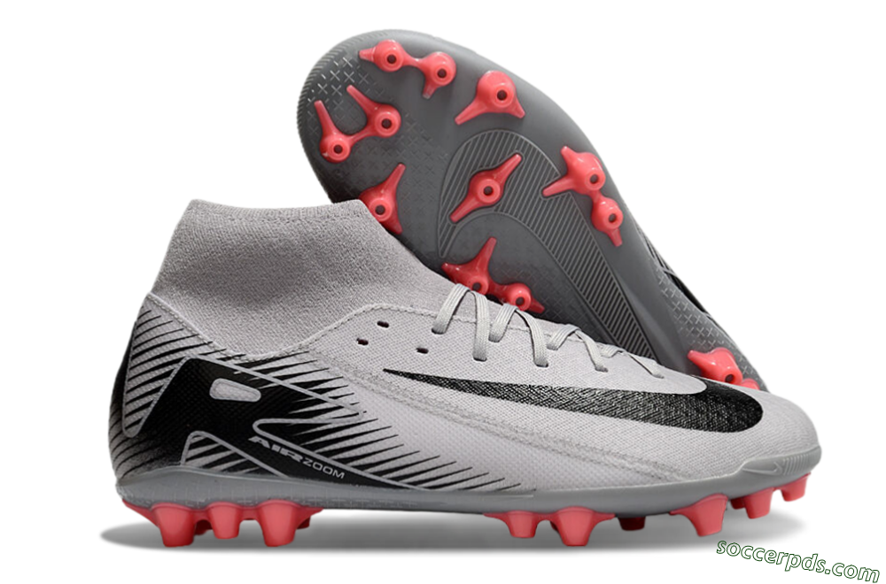 Nike Air Zoom Mercurial Superfly 10 Academy AG High-Tops Football Boots - Grey/Black/Red 1