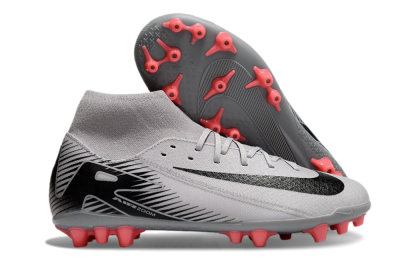 Nike Air Zoom Mercurial Superfly 10 Academy AG High-Tops Football Boots - Grey/Black/Red