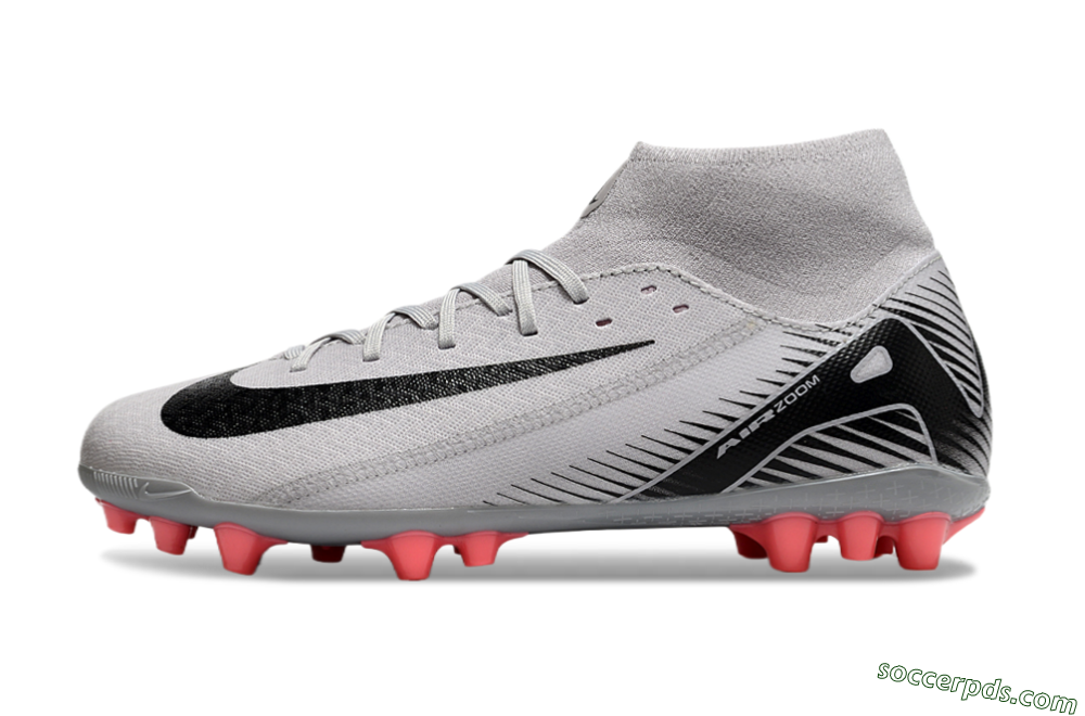 Nike Air Zoom Mercurial Superfly 10 Academy AG High-Tops Football Boots - Grey/Black/Red 2