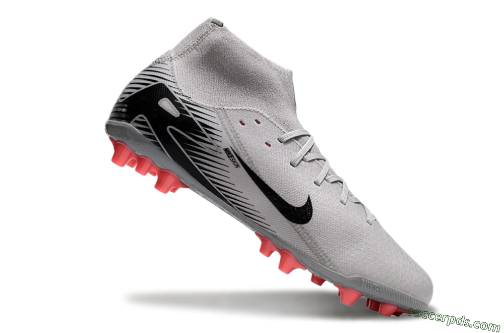 Nike Air Zoom Mercurial Superfly 10 Academy AG High-Tops Football Boots - Grey/Black/Red 4
