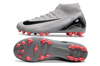 Nike Air Zoom Mercurial Superfly 10 Academy AG High-Tops Football Boots - Grey/Black/Red