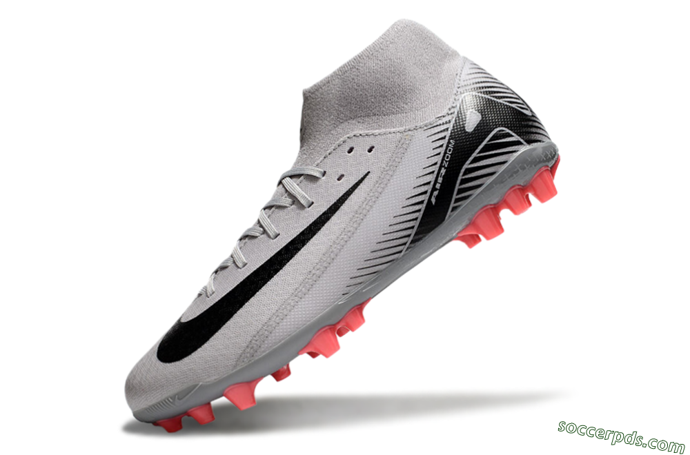 Nike Air Zoom Mercurial Superfly 10 Academy AG High-Tops Football Boots - Grey/Black/Red 5
