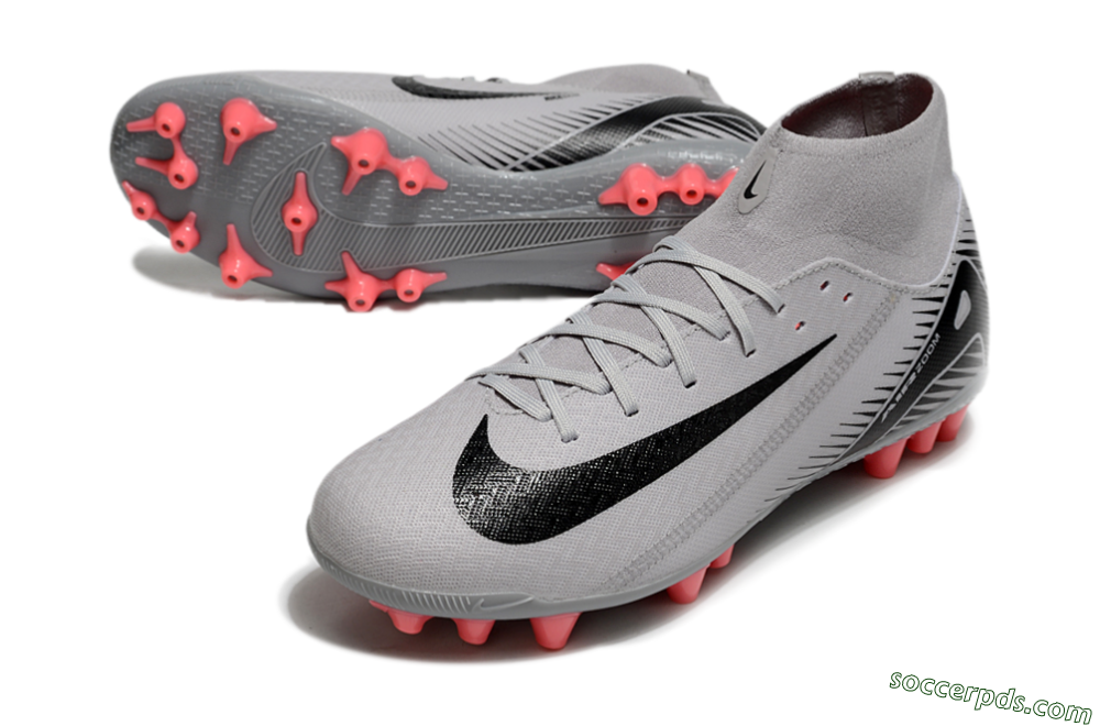 Nike Air Zoom Mercurial Superfly 10 Academy AG High-Tops Football Boots - Grey/Black/Red 3