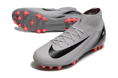 Nike Air Zoom Mercurial Superfly 10 Academy AG High-Tops Football Boots - Grey/Black/Red