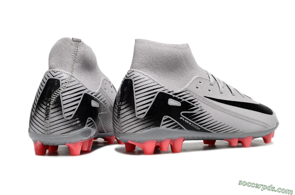 Nike Air Zoom Mercurial Superfly 10 Academy AG High-Tops Football Boots - Grey/Black/Red 6