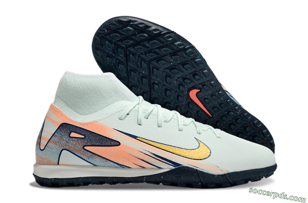 Nike Air Zoom Mercurial Superfly 10 Academy TF High-Tops Football Shoes - Jade/Gold/Pink 1