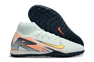 Nike Air Zoom Mercurial Superfly 10 Academy TF High-Tops Football Shoes - Jade/Gold/Pink