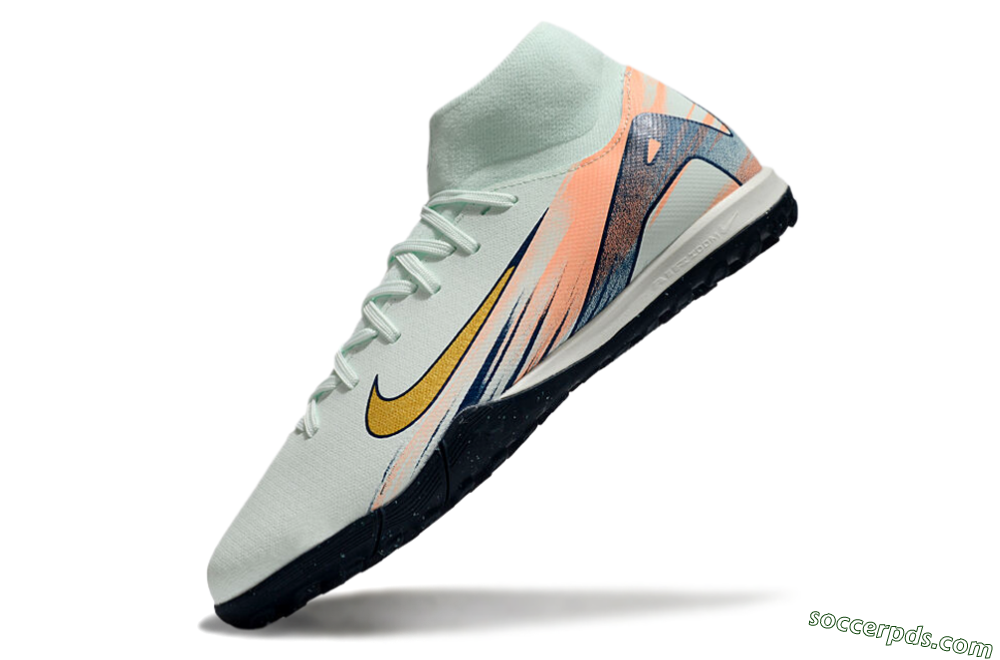 Nike Air Zoom Mercurial Superfly 10 Academy TF High-Tops Football Shoes - Jade/Gold/Pink 5