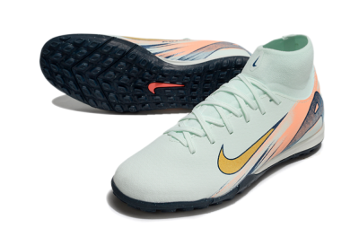 Nike Air Zoom Mercurial Superfly 10 Academy TF High-Tops Football Shoes - Jade/Gold/Pink