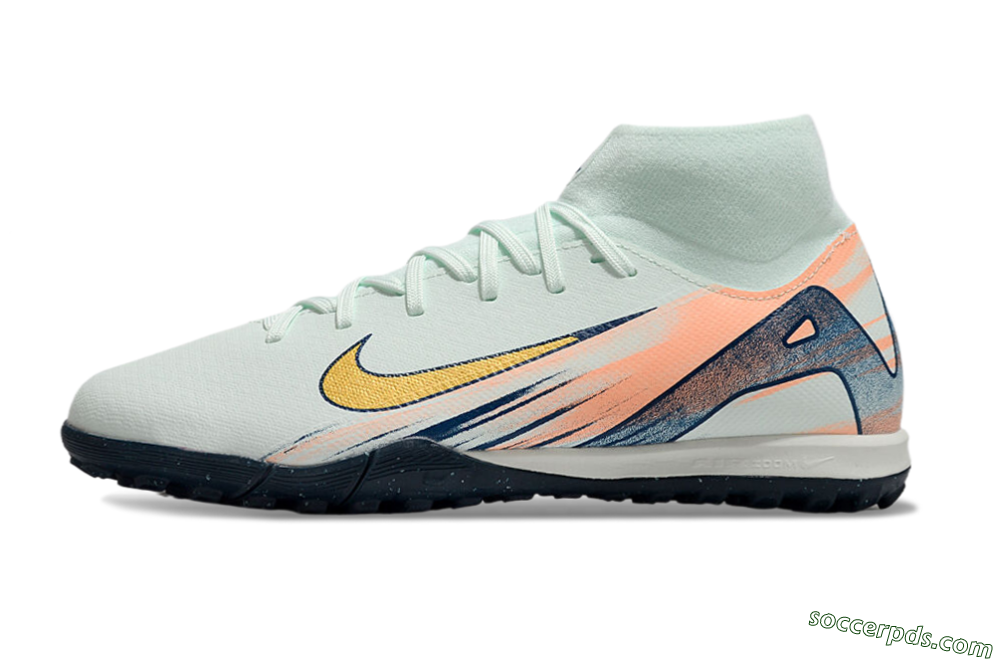 Nike Air Zoom Mercurial Superfly 10 Academy TF High-Tops Football Shoes - Jade/Gold/Pink 2