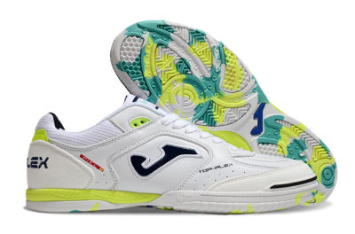 Joma Top Flex IC Low-Tops Football Shoes - White/Black/Yellow