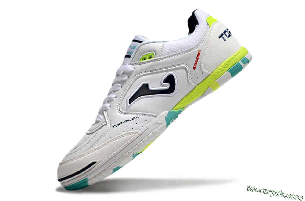 Joma Top Flex IC Low-Tops Football Shoes - White/Black/Yellow 5