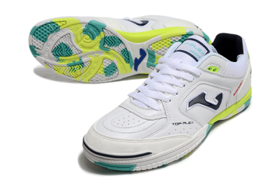 Joma Top Flex IC Low-Tops Football Shoes - White/Black/Yellow