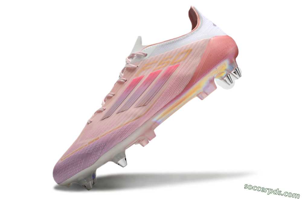 Adidas F50 Elite SG Low-Tops Football Boots - Pink/Gold/White 5