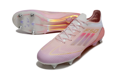 Adidas F50 Elite SG Low-Tops Football Boots - Pink/Gold/White