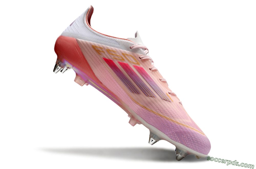 Adidas F50 Elite SG Low-Tops Football Boots - Pink/Gold/White 4