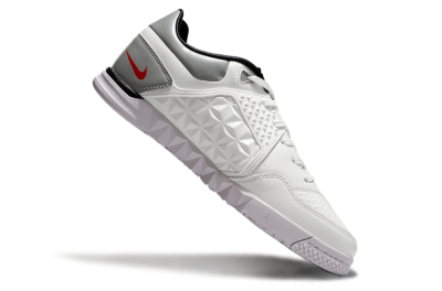 Nike Street Gato IC Low-Tops Football Shoes - White/Red/Silver