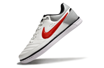 Nike Street Gato IC Low-Tops Football Shoes - White/Red/Silver