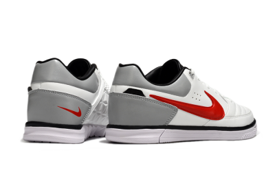 Nike Street Gato IC Low-Tops Football Shoes - White/Red/Silver