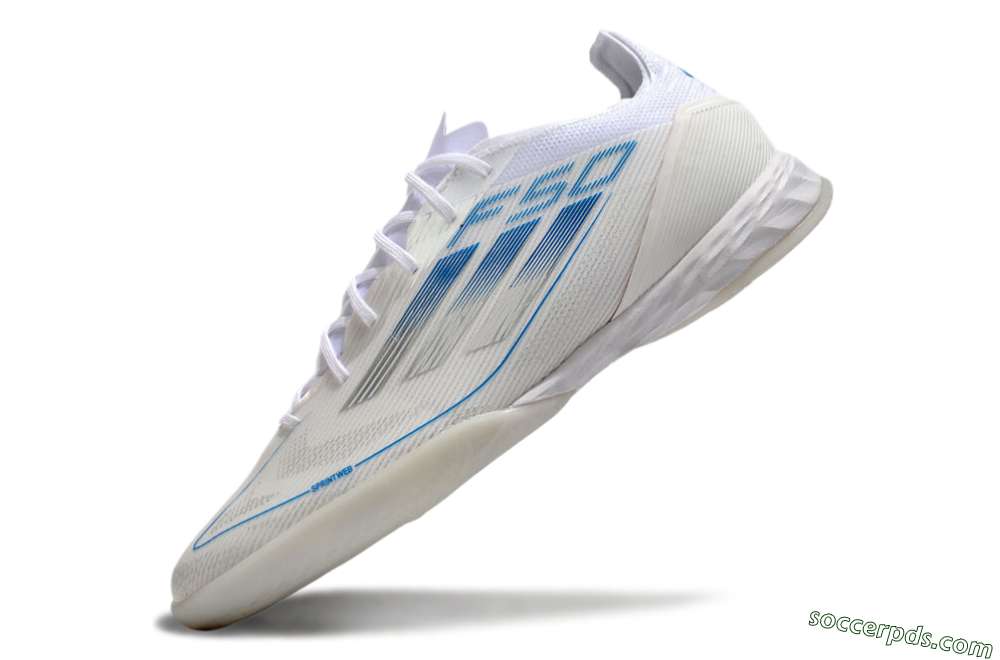 Adidas F50 Pro IC Low-Tops Football Shoes - Beige/Blue/White 5