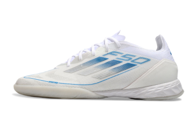 Adidas F50 Pro IC Low-Tops Football Shoes - Beige/Blue/White