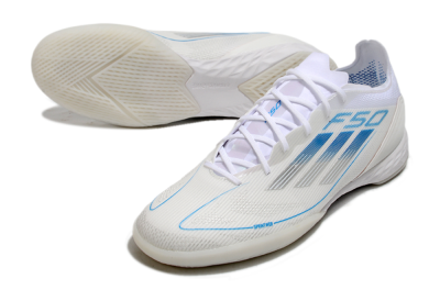 Adidas F50 Pro IC Low-Tops Football Shoes - Beige/Blue/White