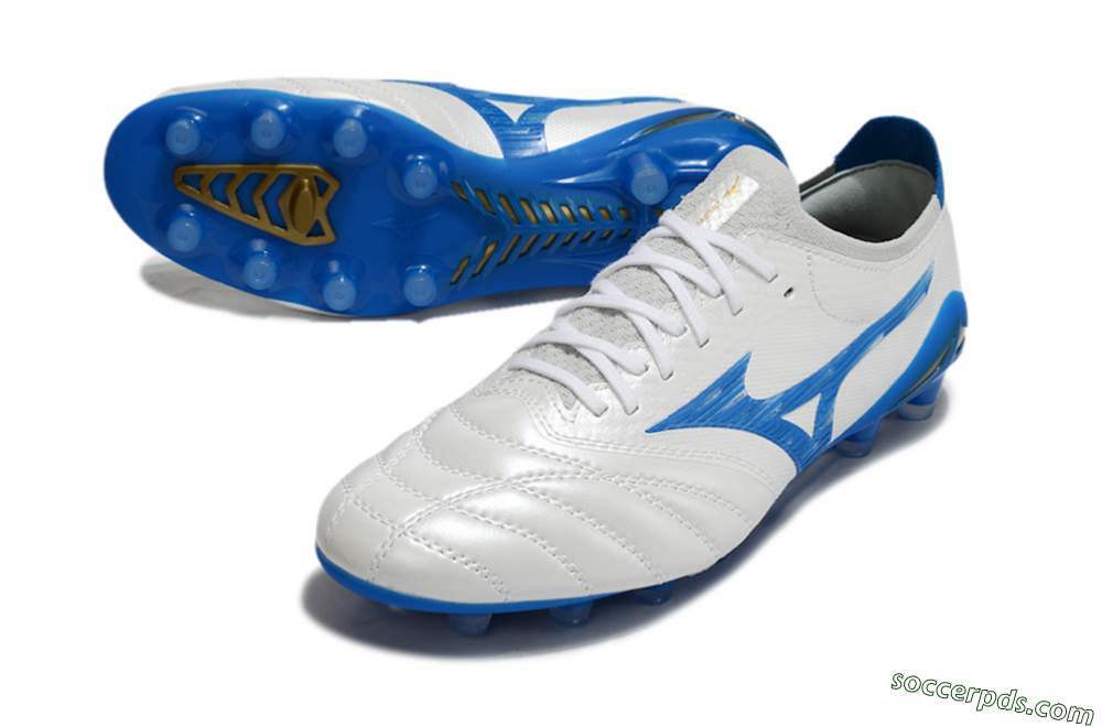 Mizuno Morelia Neo 4 FG Low-Tops Football Boots - White/Blue 3