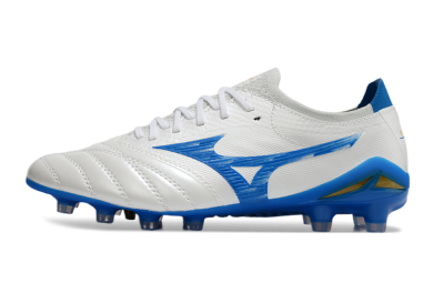 Mizuno Morelia Neo 4 FG Low-Tops Football Boots - White/Blue