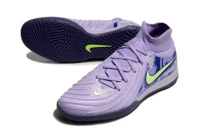 Nike Phantom Luna Elite NU IC High-Tops Football Shoes - Purple/Yellow/Blue