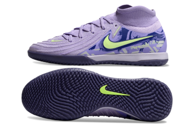 Nike Phantom Luna Elite NU IC High-Tops Football Shoes - Purple/Yellow/Blue