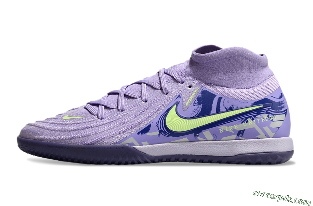Nike Phantom Luna Elite NU IC High-Tops Football Shoes - Purple/Yellow/Blue 2